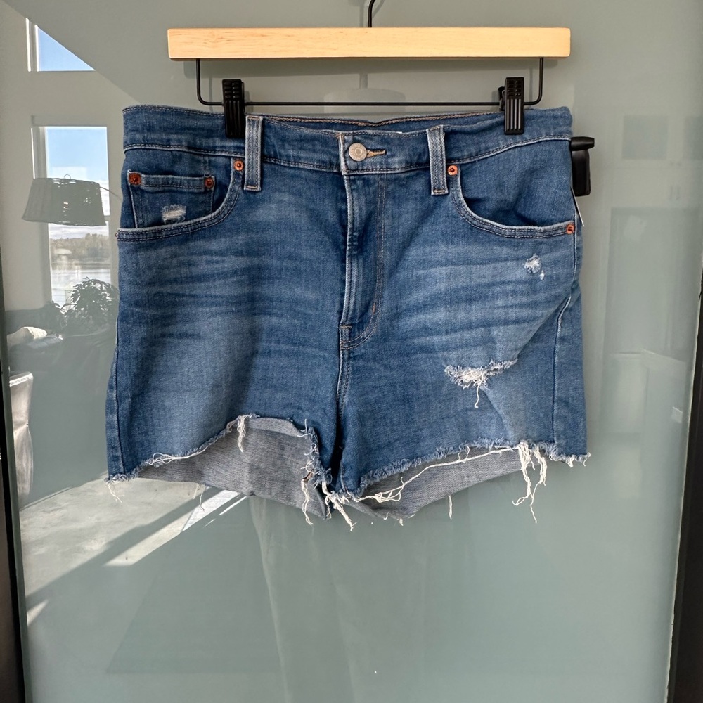 Levi's Distressed Blue Jean Shorts